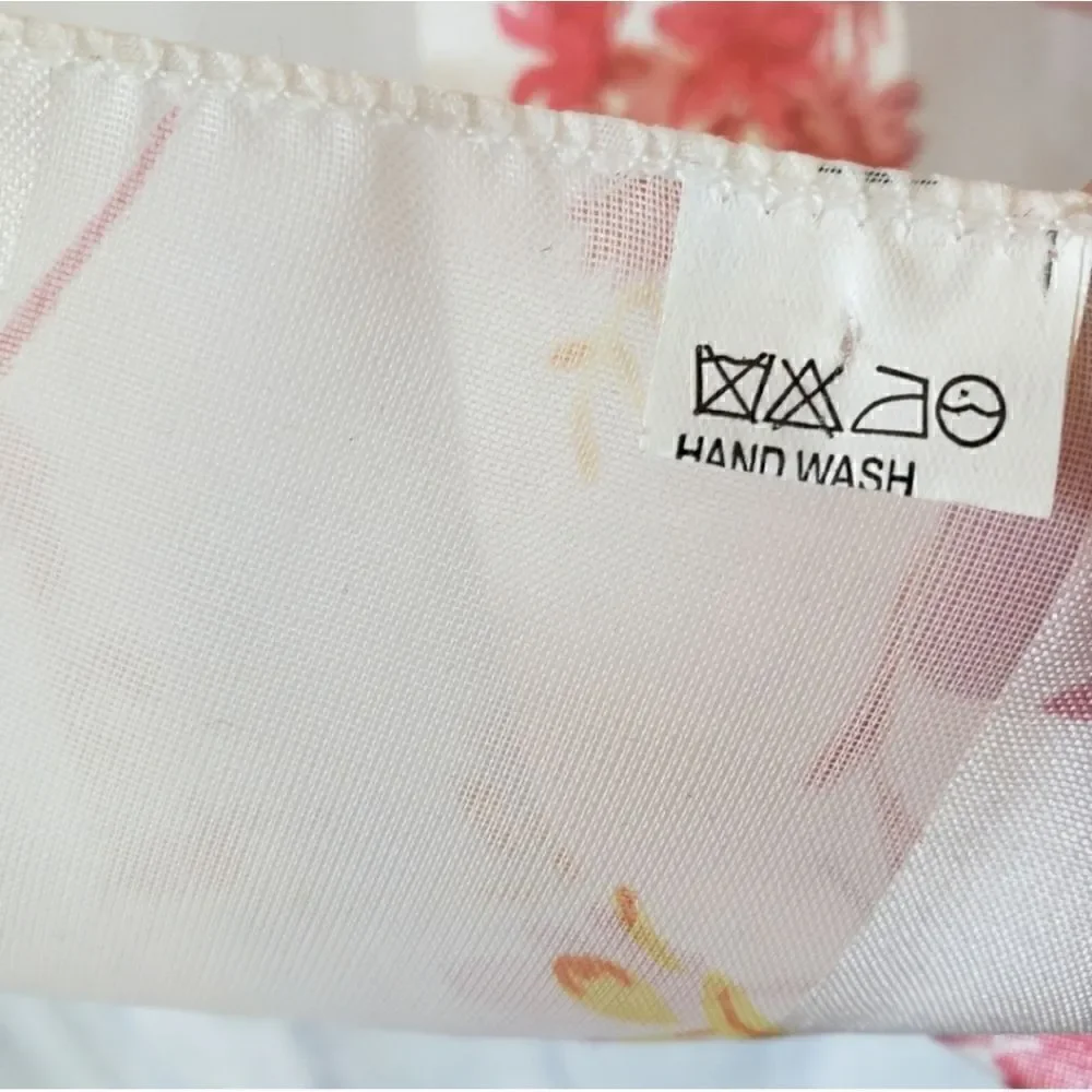 VINTAGE Sheer Floral Scarf